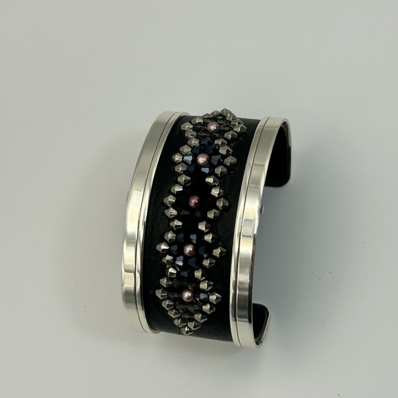 Brighton Cristo New Delhi-Patel Wide Cuff Bracelet Set D25528 Silver Plated - Picture 15 of 15